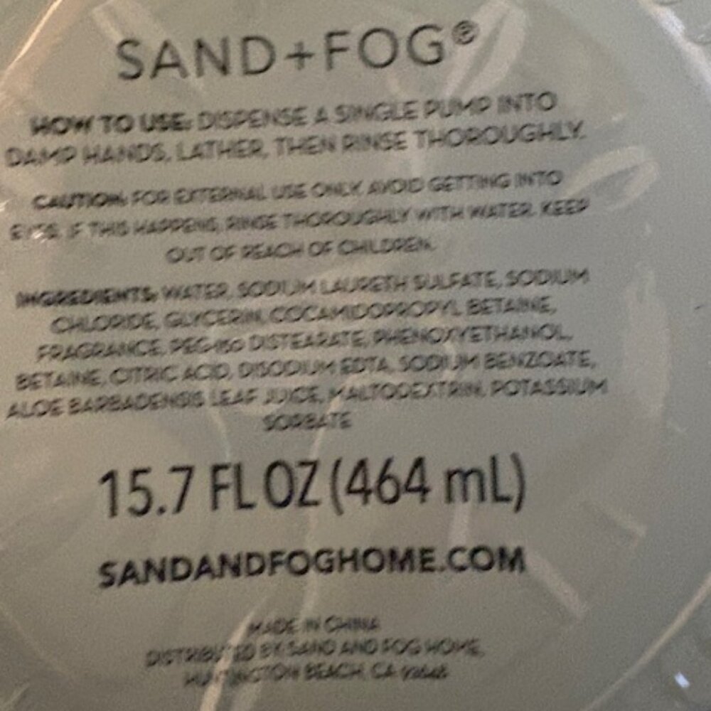 NEW- Sand + Fog Pink Prosecco Hand Soap - Picture 3 of 3